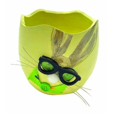JK Home Décor - Αυγό Ανοιχτό με Κουνέλι 19cm
