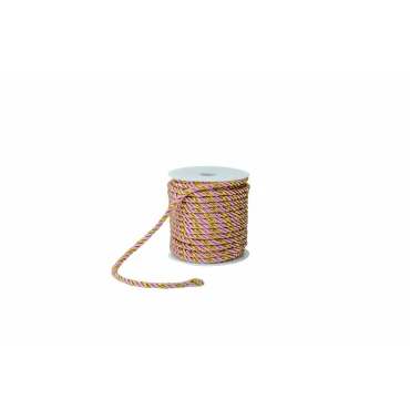 JK Home Décor - Κορδόνι Rayon 2-Color 5mmx15m Ροζ-Χρυσό