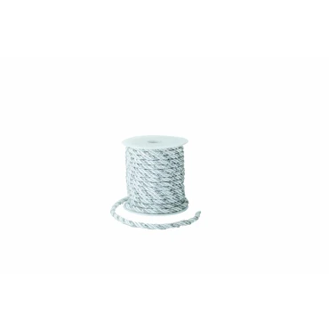 JK Home Décor - Κορδόνι Rayon 2-Color 5mmx15m Λευκό-Ασημί
