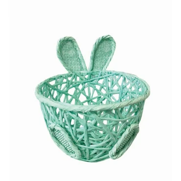 JK Home Décor - Καλάθι από Χαρτί Γαλάζιο 13x13cm