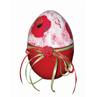 JK Home Décor - Αυγό Ανοιγόμενο με Παπαρούνα 13cm
