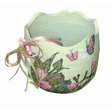JK Home Décor - Αυγό Ανοιχτό με Πεταλούδες 10x10cm