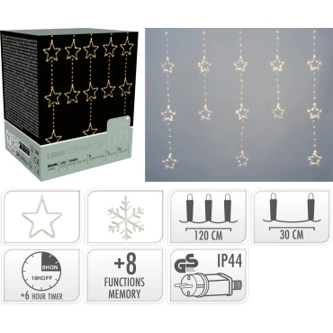 JK Home Décor - Λαμπάκια Κουρτίνα WW Micro Led 120x120cm
