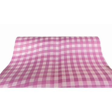 JK Home Décor - Ύφασμα Big Chechers - Linen Ροζ 50cmX5m