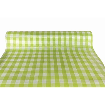 JK Home Décor - Ύφασμα Big Chechers - Linen Πράσινο 50cmX5m