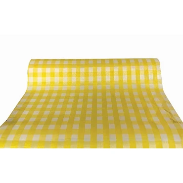 JK Home Décor - Ύφασμα Big Chechers - Linen Κίτρινο 50cmX5m