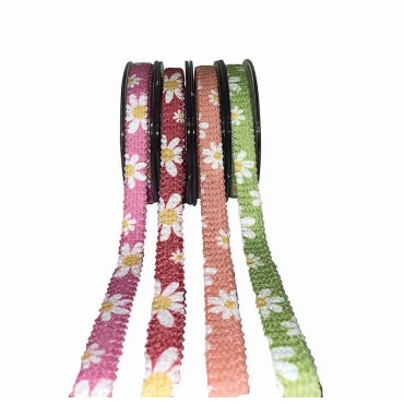 JK Home Décor - Κορδέλα Vero Tress Daisy Ροζ 1.5cmX6.5m
