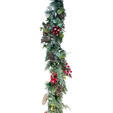 JK Home Décor - Γιρλάντα με Κουνουνάρια & Berries 180cm
