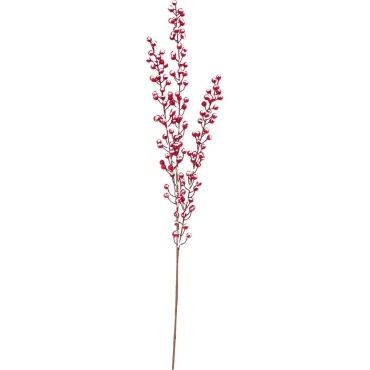 JK Home Décor - Κλαδί Berries Κόκκινο με Χιόνι 86cm
