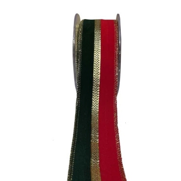 JK Home Décor - Κορδέλα Two Color Velvet 5cm x 4.5m