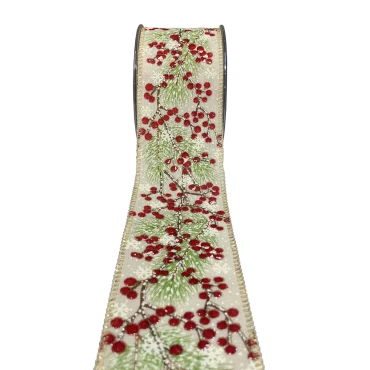 JK Home Décor - Κορδέλα Mistletoe Forest 6.7cm x 9m