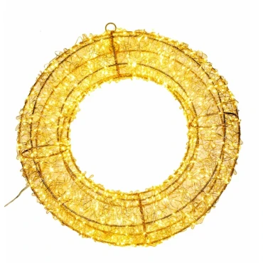 JK Home Décor - Στεφάνι Μεταλλικό Χρυσό 1440LED WW 90x18cm