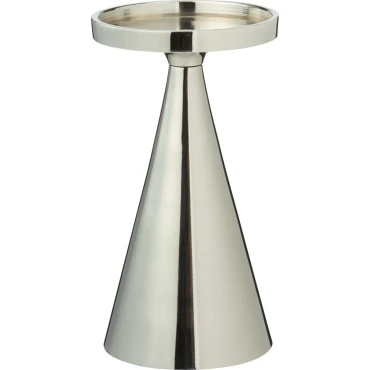 JK Home Décor - Κηροπήγιο από Αλουμίνιο Ασημί 10x17cm