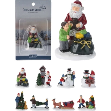 JK Home Décor - Φιγούρες Χριστουγέννων 6cm 8Σχδ
