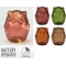 JK Home Décor - Κουκουβάγια Led Γυάλινη 15cm 4Σχδ