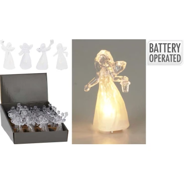 JK Home Décor - Άγγελος LED Ακρυλικό 10cm 4Σχδ