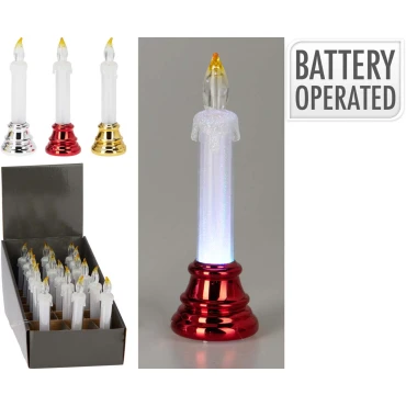 JK Home Décor - Κερί LED Πλαστικό 5x15cm 3Σχδ