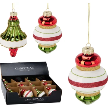 JK Home Décor - Στολίδι από Γυαλί 7x12cm 2Σχδ
