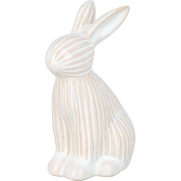 JΚ Home Decor - Λαγουδάκι Πορσελάνη 13cm Κρεμ