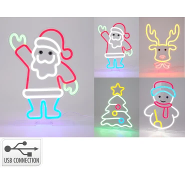 JK Home Décor - Φιγούρες ΝΕΟΝ LED 24x32cm 4Σχδ