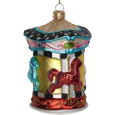 JΚ Home Décor - Στολίδι Καρουσέλ Γυάλινο 11.8cm