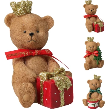 JK Home Décor - Αρκούδος από Πολυρεζίν 12.5cm 3Σχδ
