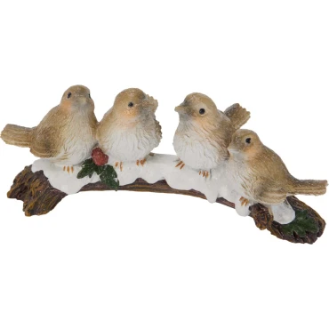 JK Home Décor - Πουλάκια σε Κλαδί Πολυρεζίν 16x7x7cm