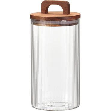 JΚ Home Decor - Βάζο Αποθήκευσης 1300ml με Καπάκι