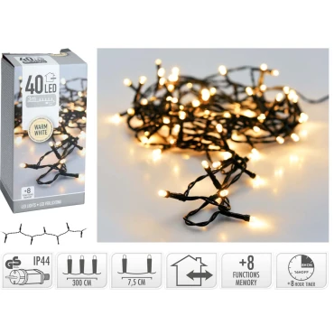 JK Home Décor - Λαμπάκια Snake WW 40LED 3M
