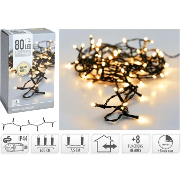 JK Home Décor - Λαμπάκια Snake WW 80LED 6M