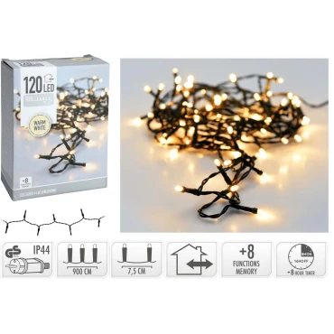 JK Home Décor - Λαμπάκια Snake WW 120LED 9M