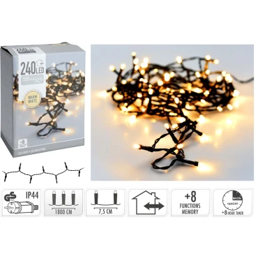 JK Home Décor - Λαμπάκια Snake WW 240LED 18M