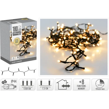 JK Home Décor - Λαμπάκια 180Led Extra WW