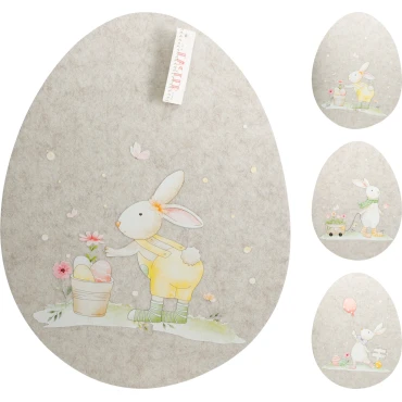 JΚ Home Décor - Σουπλά Αυγό Λαγός 42x31cm 3Ass