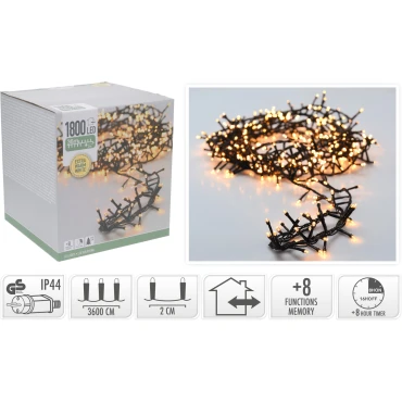 JK Home Décor - Λαμπάκια 1800Led Extra WW 36M