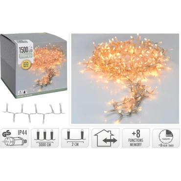JK Home Décor - Λαμπάκια 1500Led Extra WW 30M