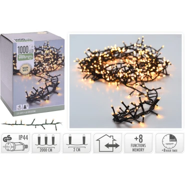 JK Home Décor - Λαμπάκια 1000Led WW 20M
