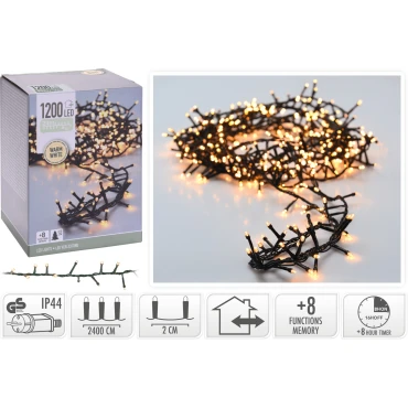 JK Home Décor - Λαμπάκια 1200Led WW 24M