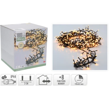 JK Home Décor - Λαμπάκια 1800Led WW 36M