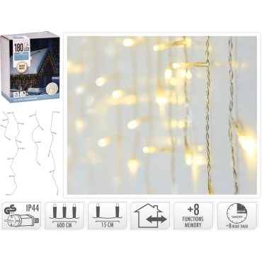JK Home Décor - Λαμπάκια Σταλακτίτες 180Led WW