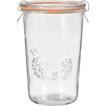 JΚ Home Décor - Βάζο Αποθήκευσης Γυάλινο 851ml