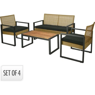 JK Home Décor - Σαλόνι Εξωτερικού Χώρου Πολυθρόνα - 60x59x76cm
Καναπές – 112x60x76cm Τραπεζάκι – 84x44x38cm S/4