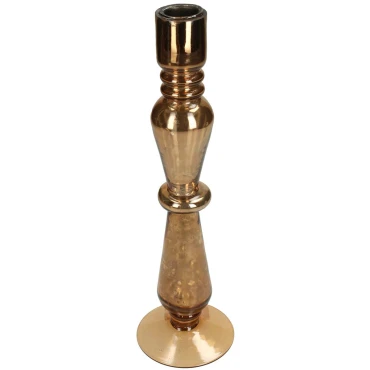 JΚ Home Décor - Κηροπήγιο Κεχριμπαρένιο 27x8x8cm