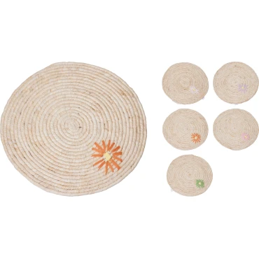 JΚ Home Decor - Placemat Maize Leaf 37cm 5Ass