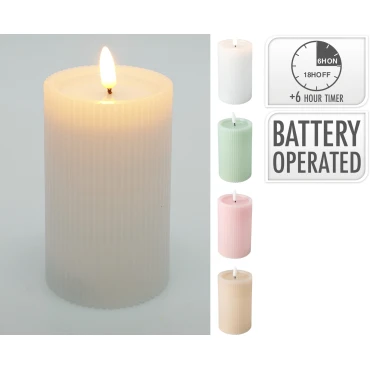JΚ Home Decor - Κερί LED 12.5cm 4Ass 