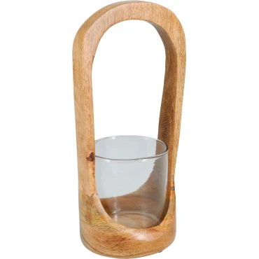 JΚ Home Décor - Φανάρι 115x250mm Ξύλο Μάνγκο
