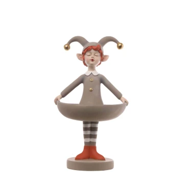 JK Home Décor - Polyresin Beige Elf 18x32cm