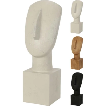 JK Home Décor - Άγαλμα Κυκλαδικής Τέχνης Πολυρεζίν 11x32cm 3Σχδ