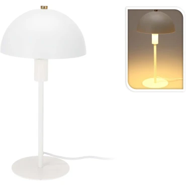 JK Home Décor - Επιτραπέζιο Φωτιστικό από Μέταλλο Λευκό 18x36cm