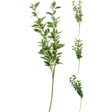 JΚ Home Decor - Κλαδί με Πράσινα Φύλλα Τεχνητό 87cm 3Ass
